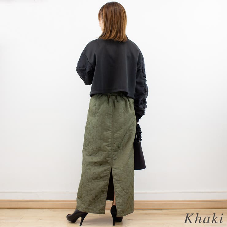 キルトパイピングストレートスカート | A.NATALY | 詳細画像4 