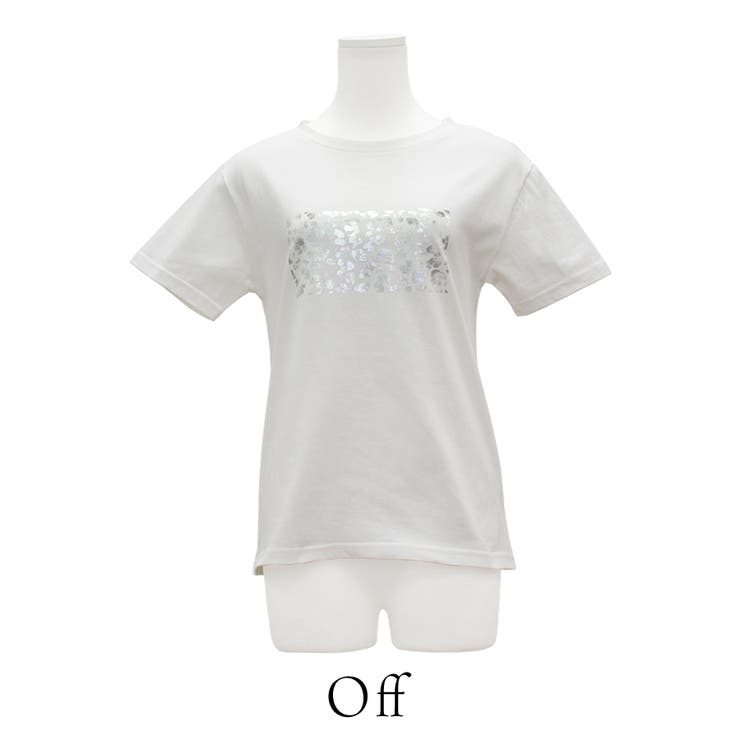 洋服通販 - 新作アイテムを コンパクト箔Tシャツ[品番：ACTW0004373]｜A.NATALY ウェア