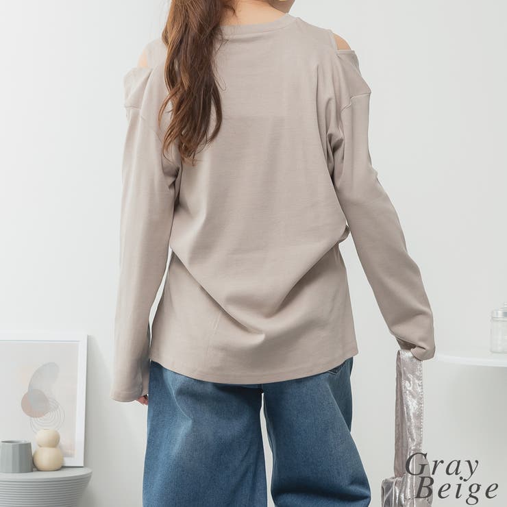 コットンオープンショルダーロングスリーブTシャツ | A.NATALY | 詳細画像7 