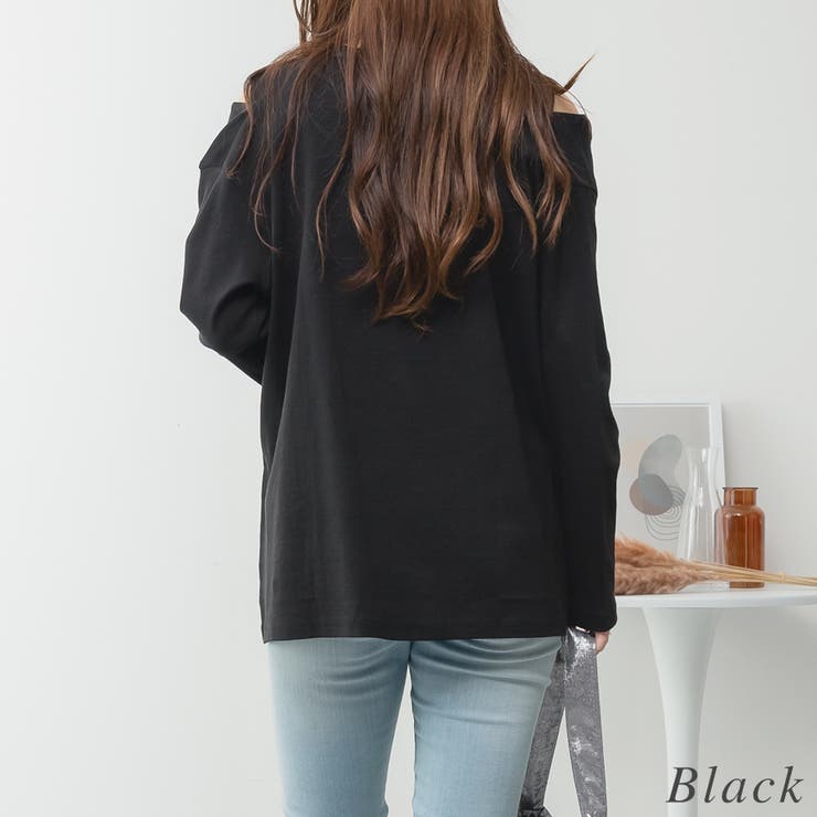 コットンオープンショルダーロングスリーブTシャツ | A.NATALY | 詳細画像11 