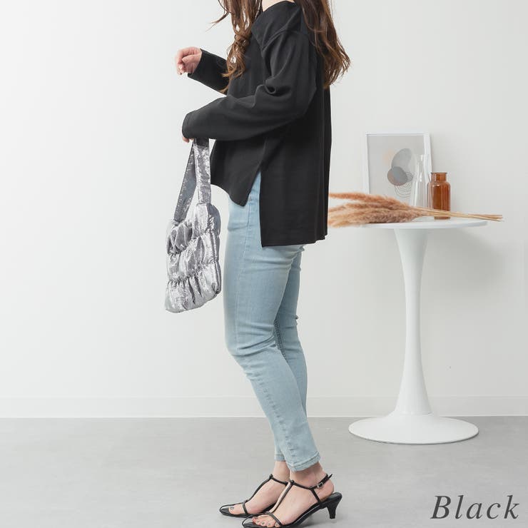 コットンオープンショルダーロングスリーブTシャツ | A.NATALY | 詳細画像12 