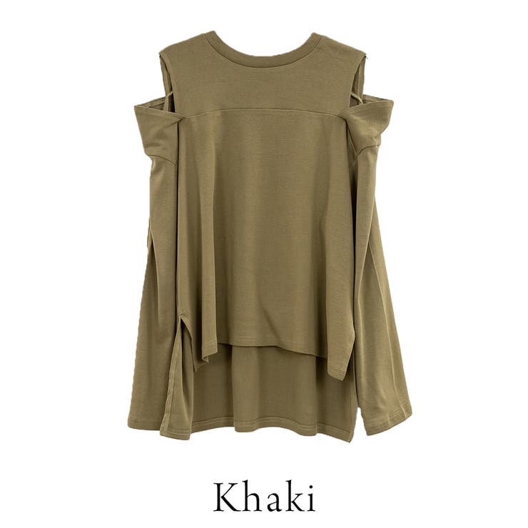 コットンオープンショルダーロングスリーブTシャツ | A.NATALY | 詳細画像14 