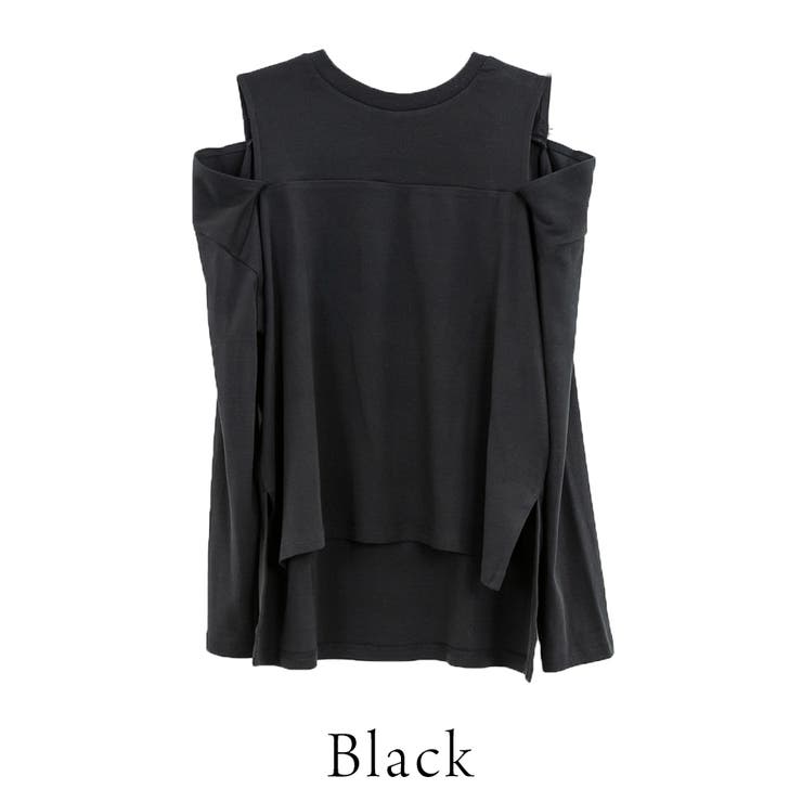 コットンオープンショルダーロングスリーブTシャツ | A.NATALY | 詳細画像18 