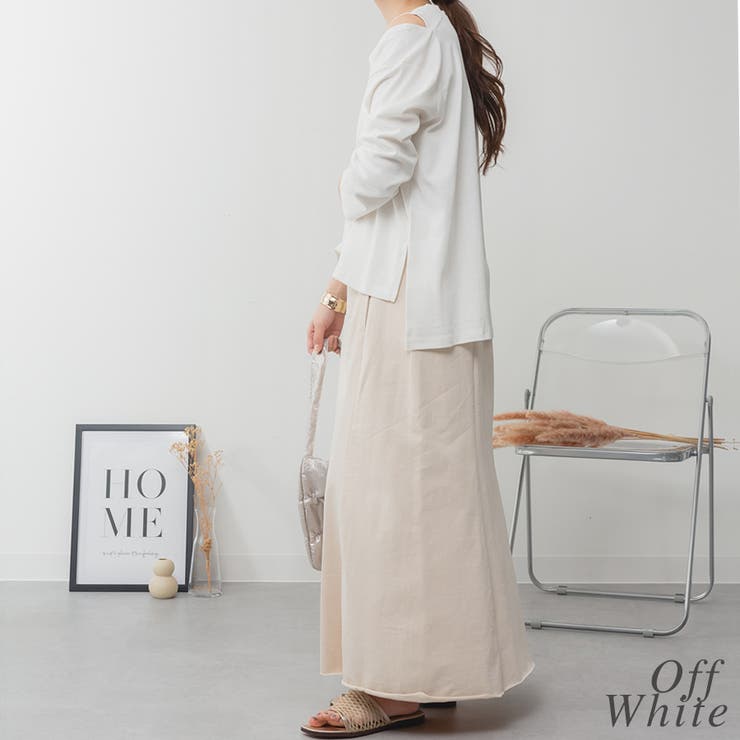 コットンオープンショルダーロングスリーブTシャツ | A.NATALY | 詳細画像4 