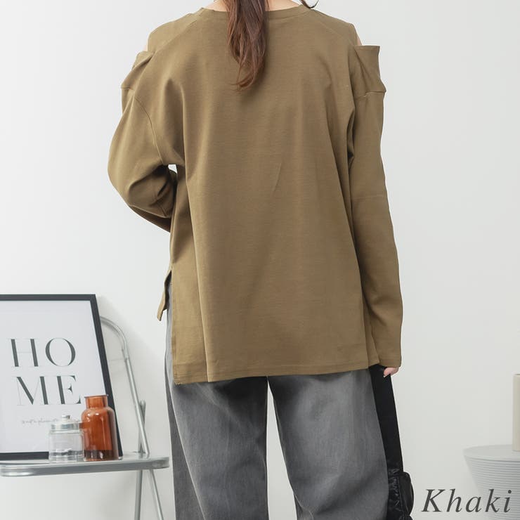 コットンオープンショルダーロングスリーブTシャツ | A.NATALY | 詳細画像5 