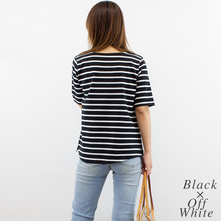 ボーダー5分袖トップス | A.NATALY | 詳細画像3 