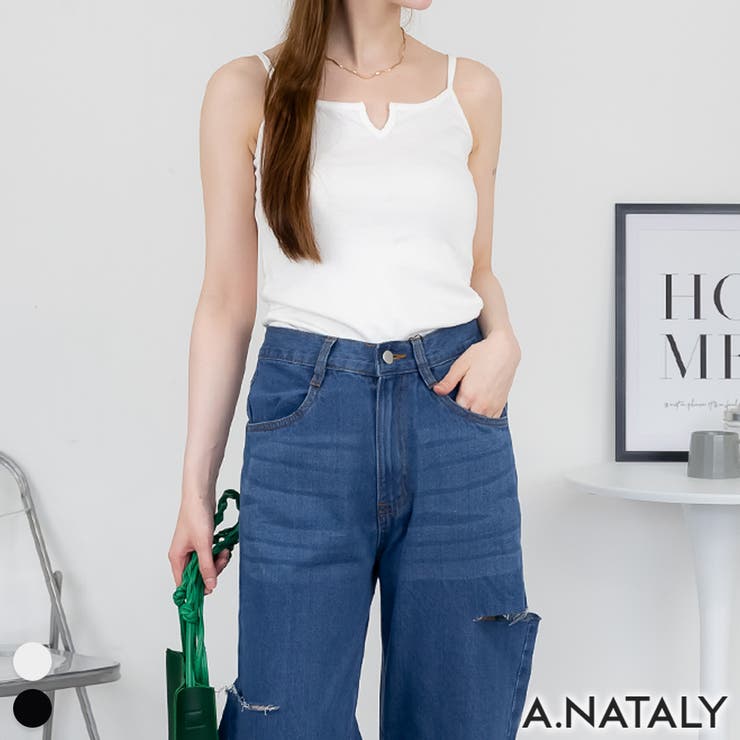 オフホワイト | キーネックキャミソール | A.NATALY