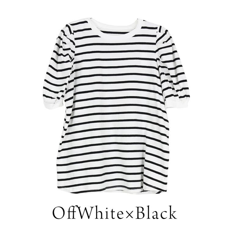 ボーダーパフスリーブトップス | A.NATALY | 詳細画像5 