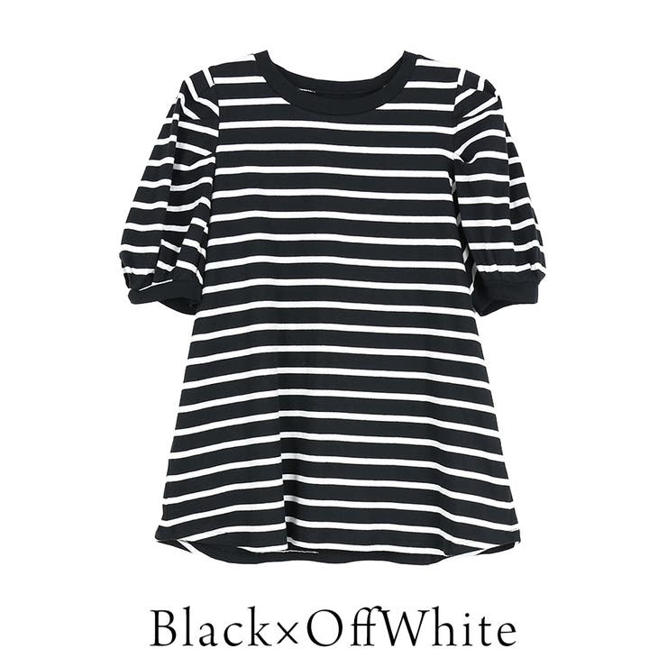 ボーダーパフスリーブトップス | A.NATALY | 詳細画像6 