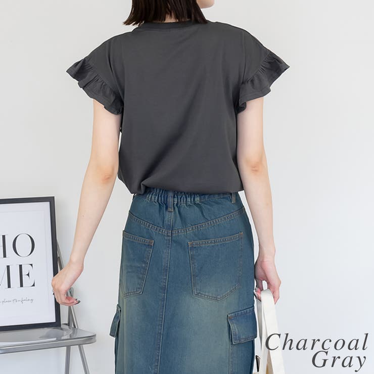 袖フレアーフレンチスリーブトップス | A.NATALY | 詳細画像7 