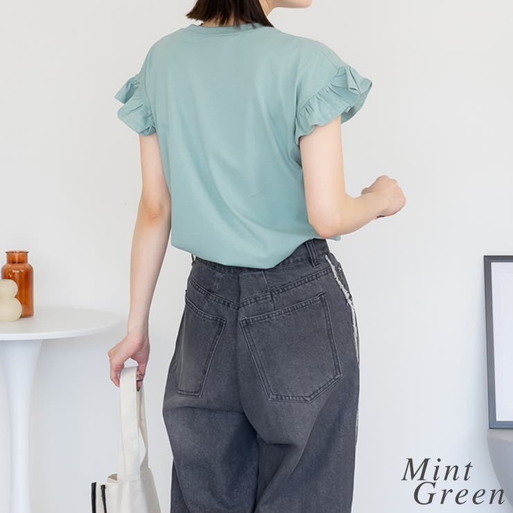 袖フレアーフレンチスリーブトップス | A.NATALY | 詳細画像1 