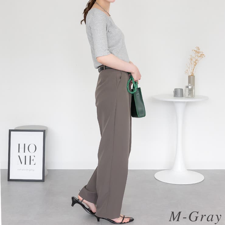 スクエアネック５分袖コットンリブＴシャツ | A.NATALY | 詳細画像4 