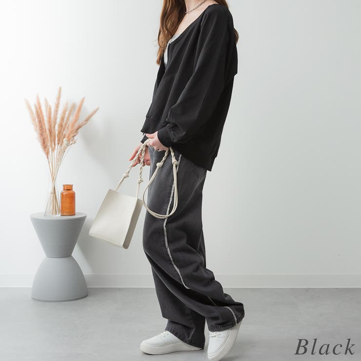 ミニ裏毛V空きジップアップブルゾン | A.NATALY | 詳細画像8 