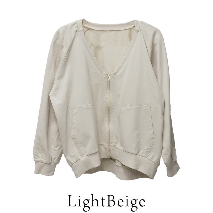 ミニ裏毛V空きジップアップブルゾン | A.NATALY | 詳細画像10 