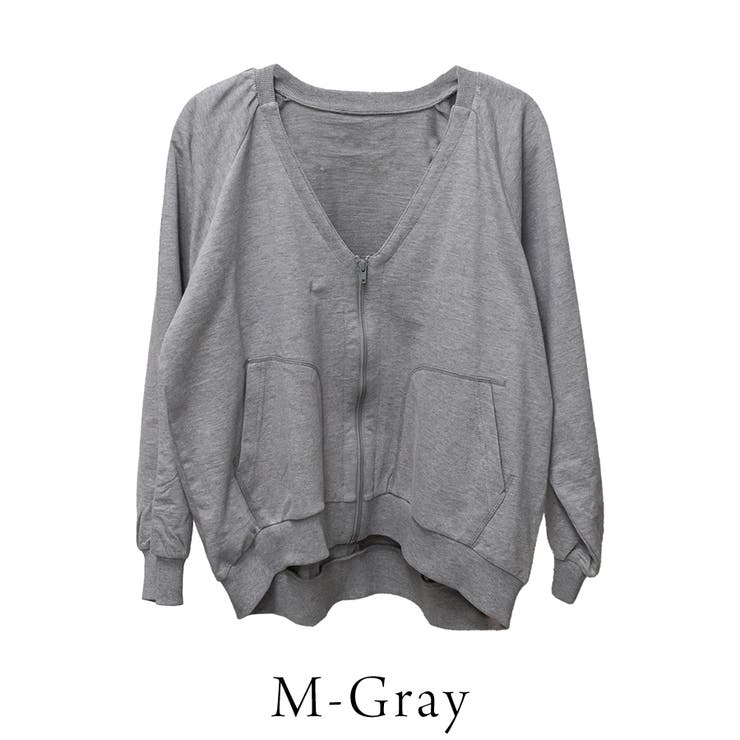 ミニ裏毛V空きジップアップブルゾン | A.NATALY | 詳細画像11 