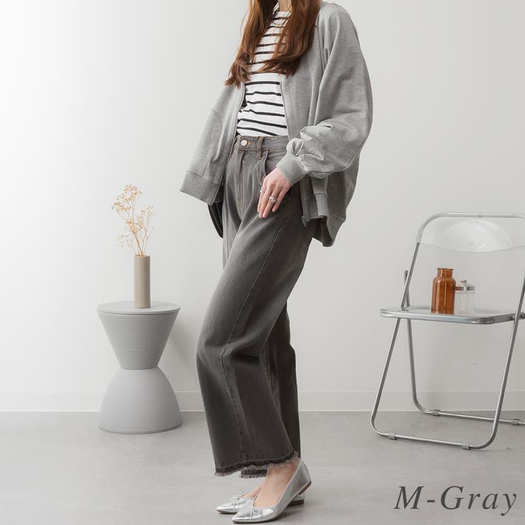 ミニ裏毛V空きジップアップブルゾン | A.NATALY | 詳細画像2 