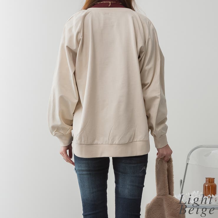 ミニ裏毛V空きジップアップブルゾン | A.NATALY | 詳細画像5 