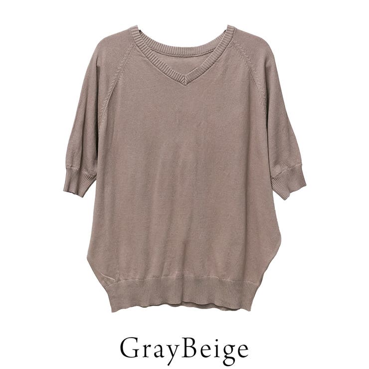 ドルマンシルエット5分袖ニット | A.NATALY | 詳細画像13 