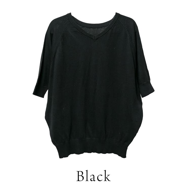 ドルマンシルエット5分袖ニット | A.NATALY | 詳細画像15 