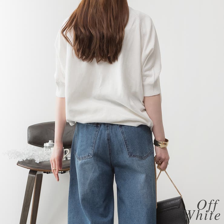 ドルマンシルエット5分袖ニット | A.NATALY | 詳細画像3 