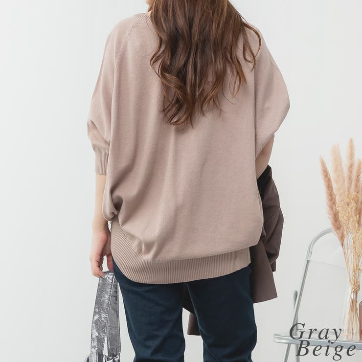 ドルマンシルエット5分袖ニット | A.NATALY | 詳細画像5 