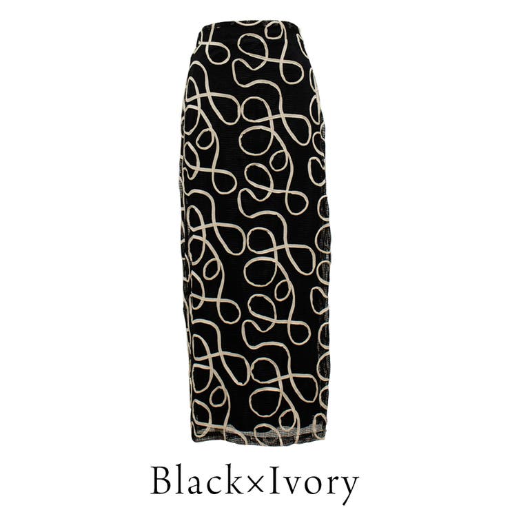 コード刺繍メッシュストレートスカート | A.NATALY | 詳細画像9 