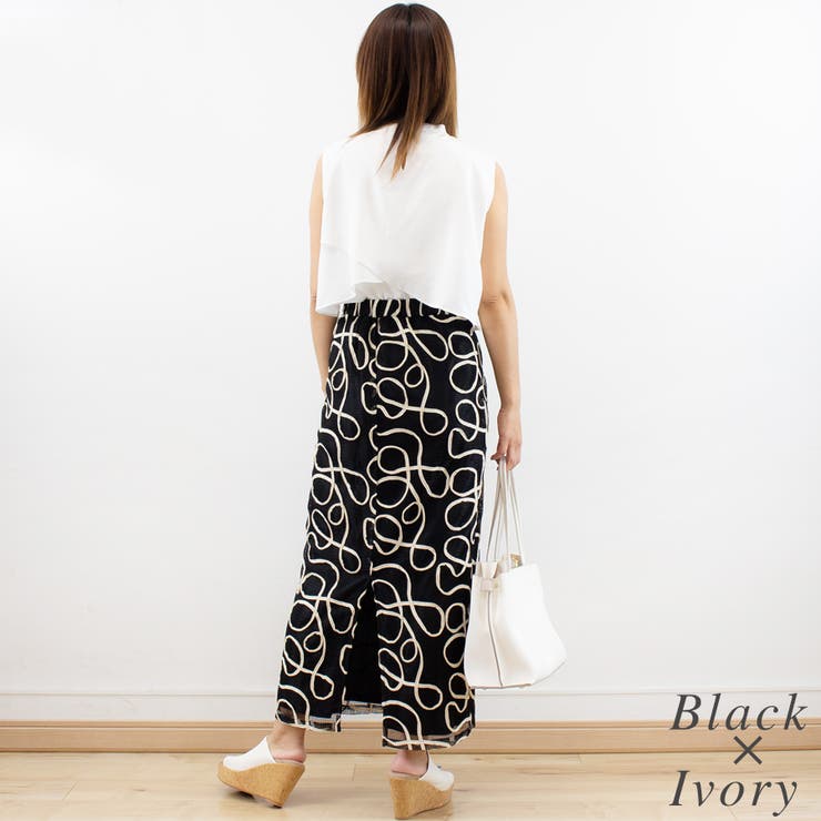 コード刺繍メッシュストレートスカート | A.NATALY | 詳細画像2 