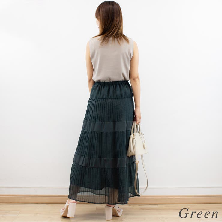 シアープリーツメッシュティアードスカート | A.NATALY | 詳細画像2 