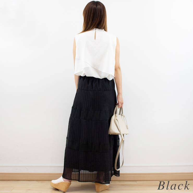 シアープリーツメッシュティアードスカート | A.NATALY | 詳細画像6 