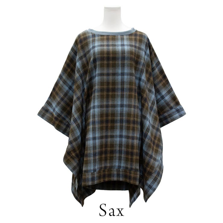 ビエラチェックポンチョ | A.NATALY | 詳細画像9 