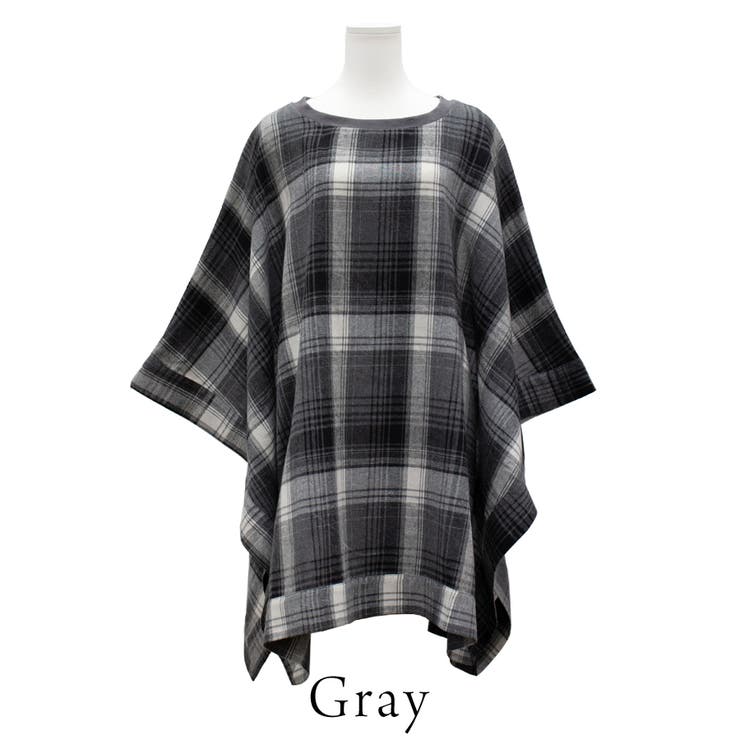 ビエラチェックポンチョ | A.NATALY | 詳細画像11 