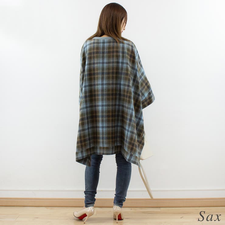 ビエラチェックポンチョ | A.NATALY | 詳細画像2 
