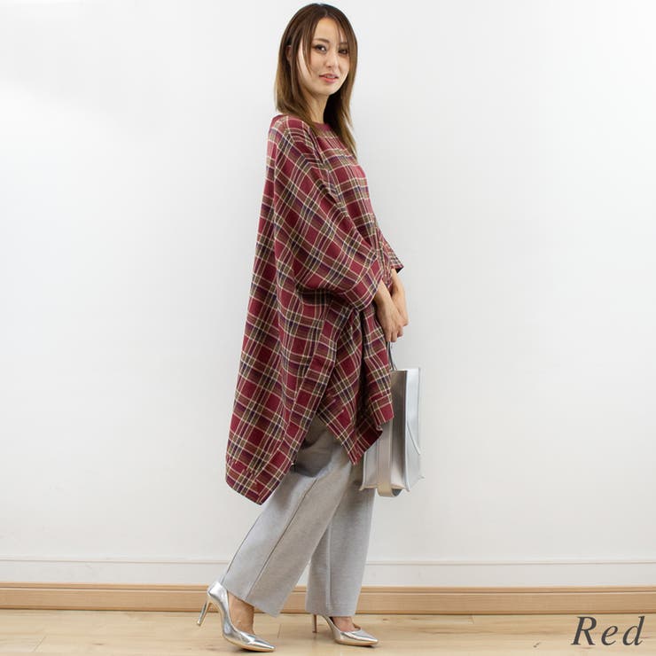 ビエラチェックポンチョ | A.NATALY | 詳細画像3 