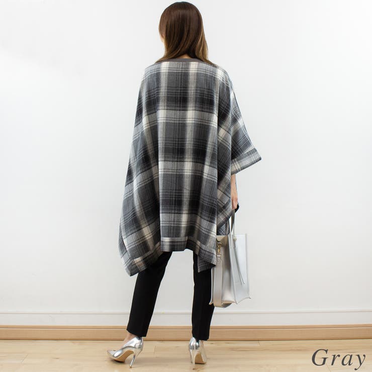 ビエラチェックポンチョ | A.NATALY | 詳細画像6 