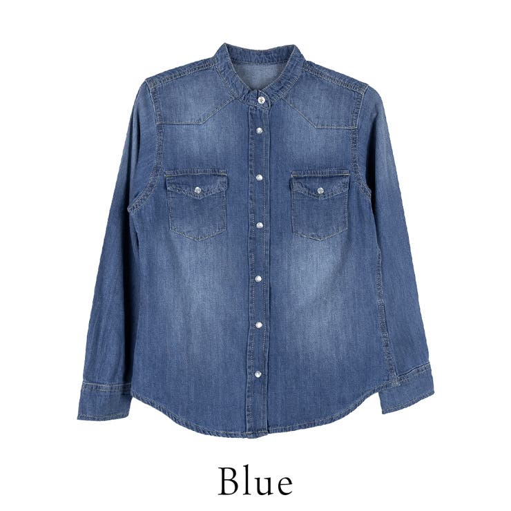 ノーカラーウェスタンデニムシャツ | A.NATALY | 詳細画像7 