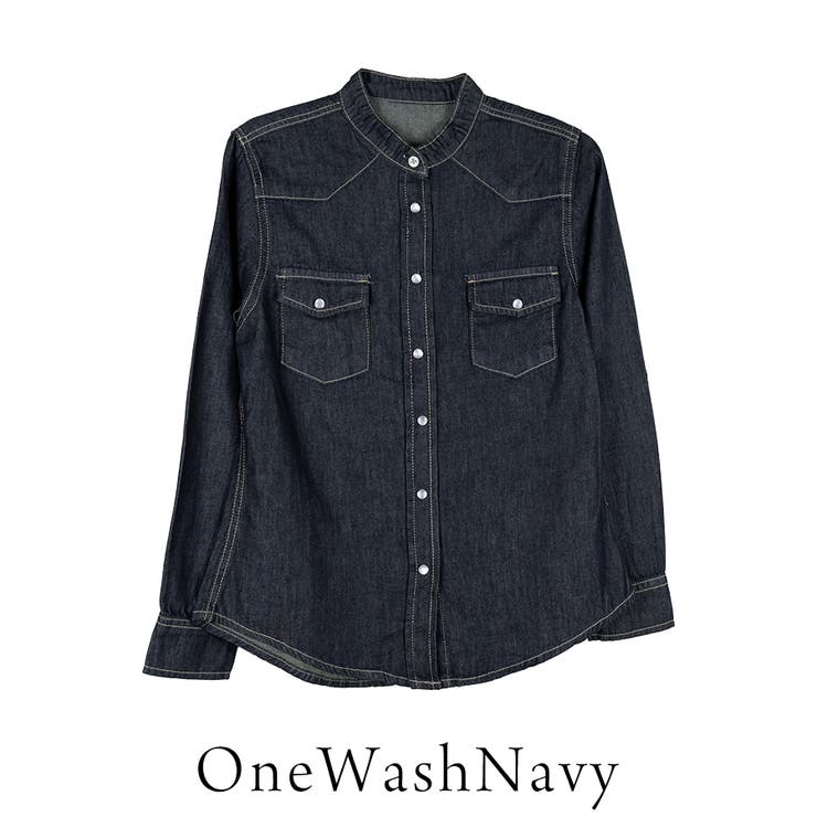 ノーカラーウェスタンデニムシャツ | A.NATALY | 詳細画像9 