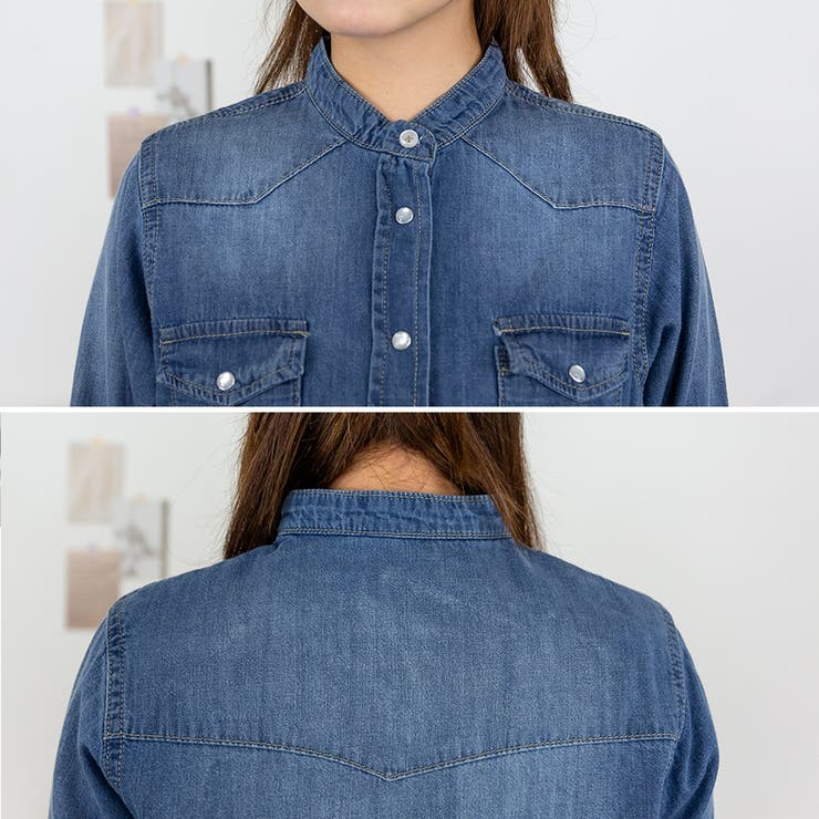 ノーカラーウェスタンデニムシャツ | A.NATALY | 詳細画像11 