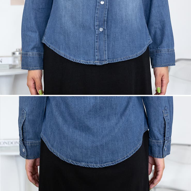 ノーカラーウェスタンデニムシャツ | A.NATALY | 詳細画像12 