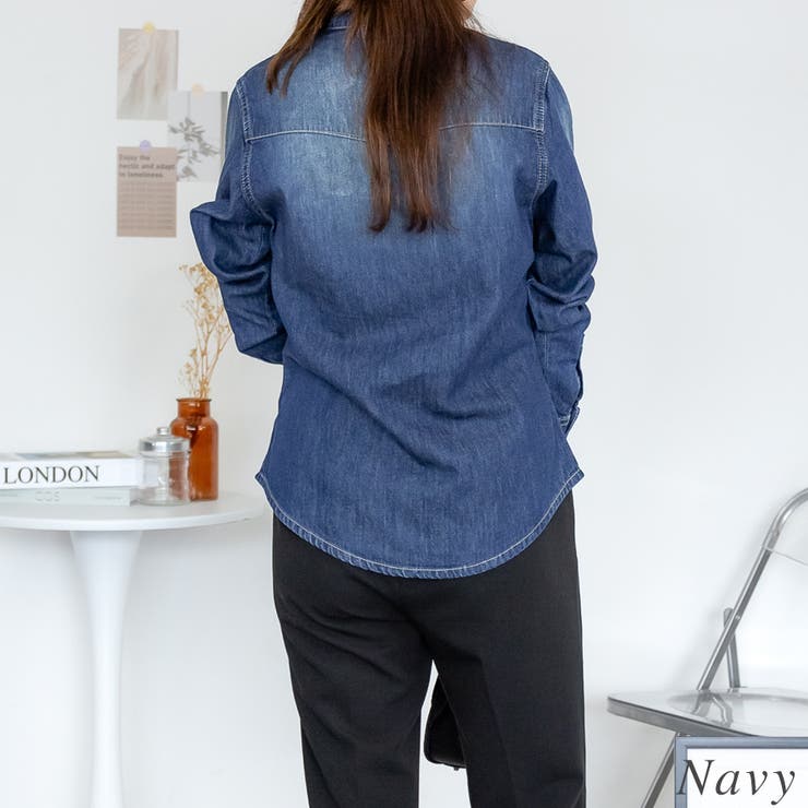 ノーカラーウェスタンデニムシャツ | A.NATALY | 詳細画像1 