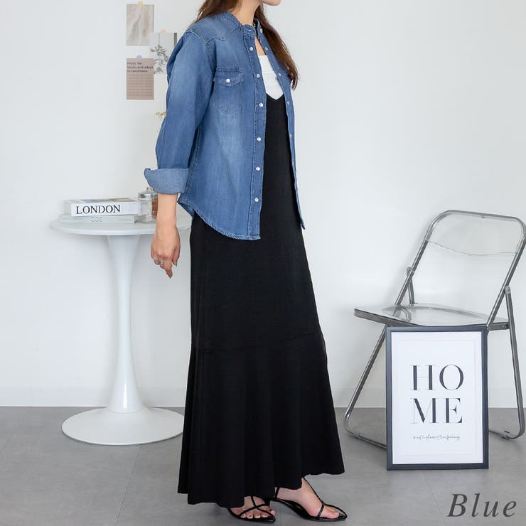 ノーカラーウェスタンデニムシャツ | A.NATALY | 詳細画像4 