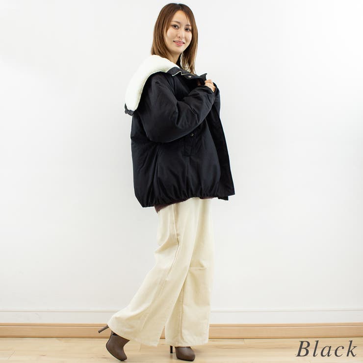 ファイバーダウンフードボアバルーンミドルブルゾン | A.NATALY | 詳細画像6 