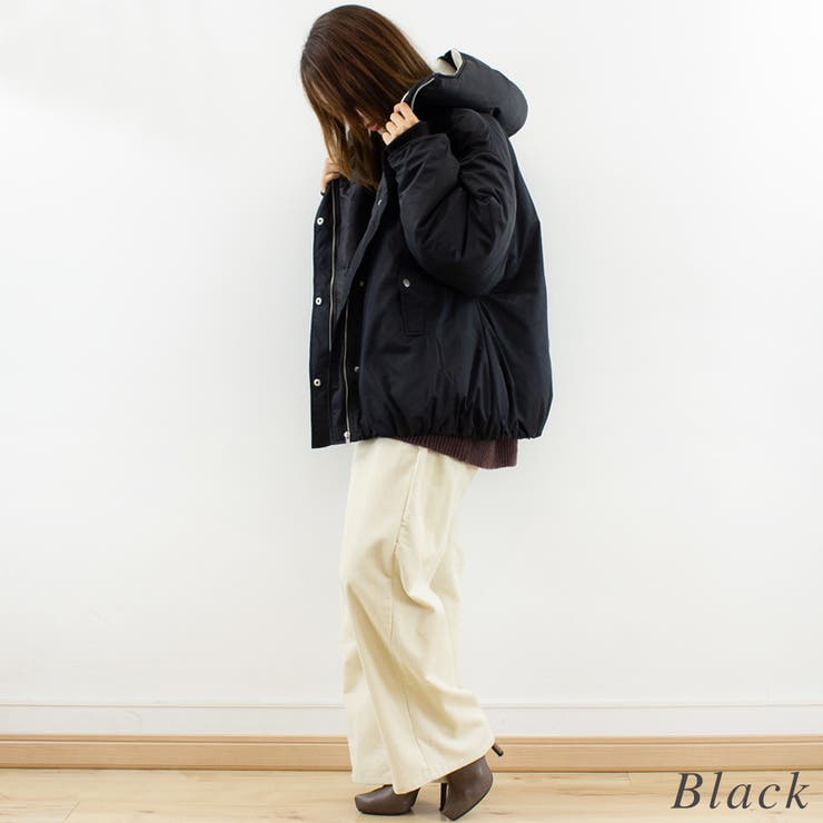 ファイバーダウンフードボアバルーンミドルブルゾン | A.NATALY | 詳細画像9 