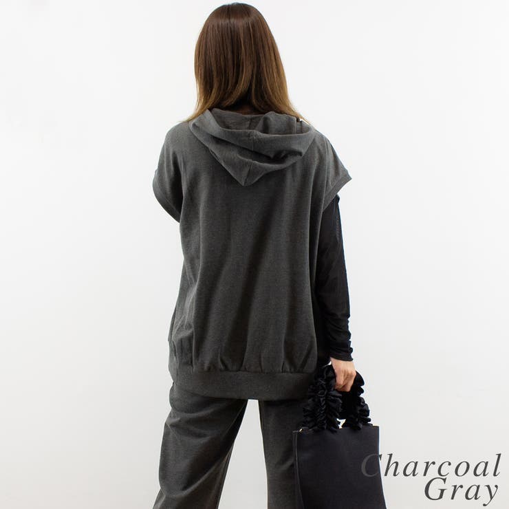 ミニ裏毛ノースリーブパーカー | A.NATALY | 詳細画像3 