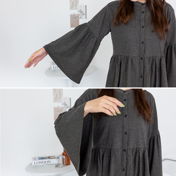 ペプラムギャザーブラウス風カットソー | A.NATALY | 詳細画像10 