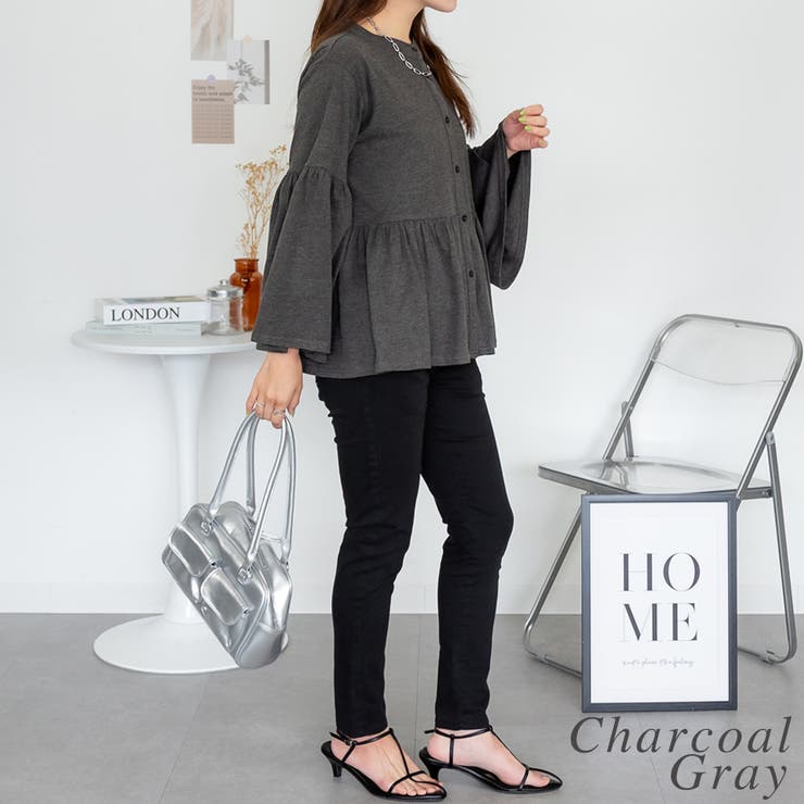 ペプラムギャザーブラウス風カットソー | A.NATALY | 詳細画像2 