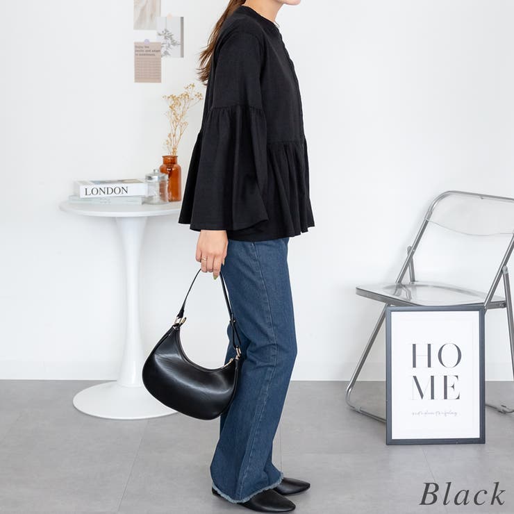 ペプラムギャザーブラウス風カットソー | A.NATALY | 詳細画像4 