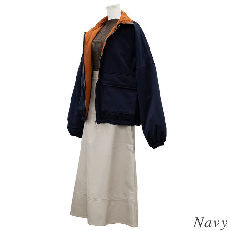 合繊ツイル中綿スタンドジャケット | A.NATALY | 詳細画像2 