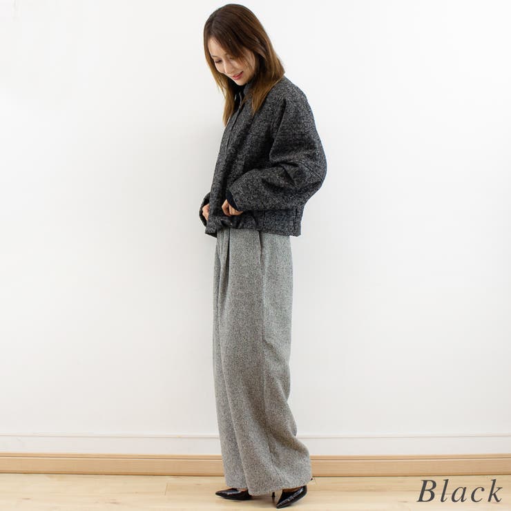 起毛ツィードコクーンスリーブジャケット | A.NATALY | 詳細画像4 