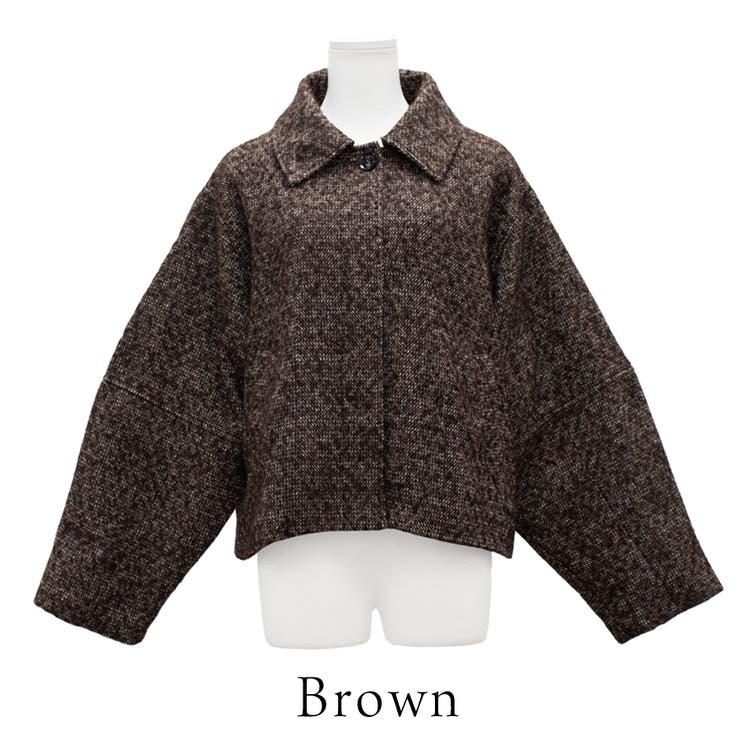 起毛ツィードコクーンスリーブジャケット | A.NATALY | 詳細画像5 