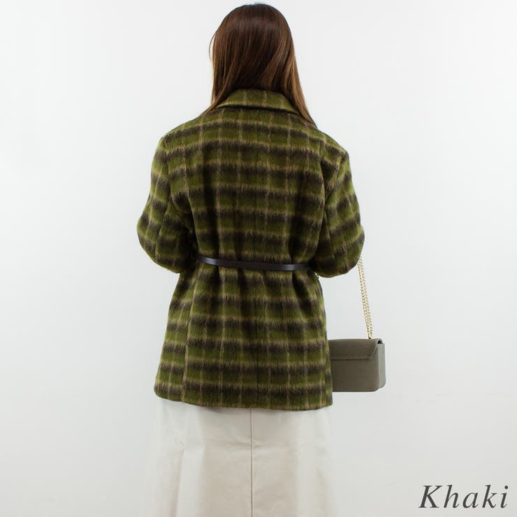 チェックシャギーウェストマークジャケット | A.NATALY | 詳細画像1 